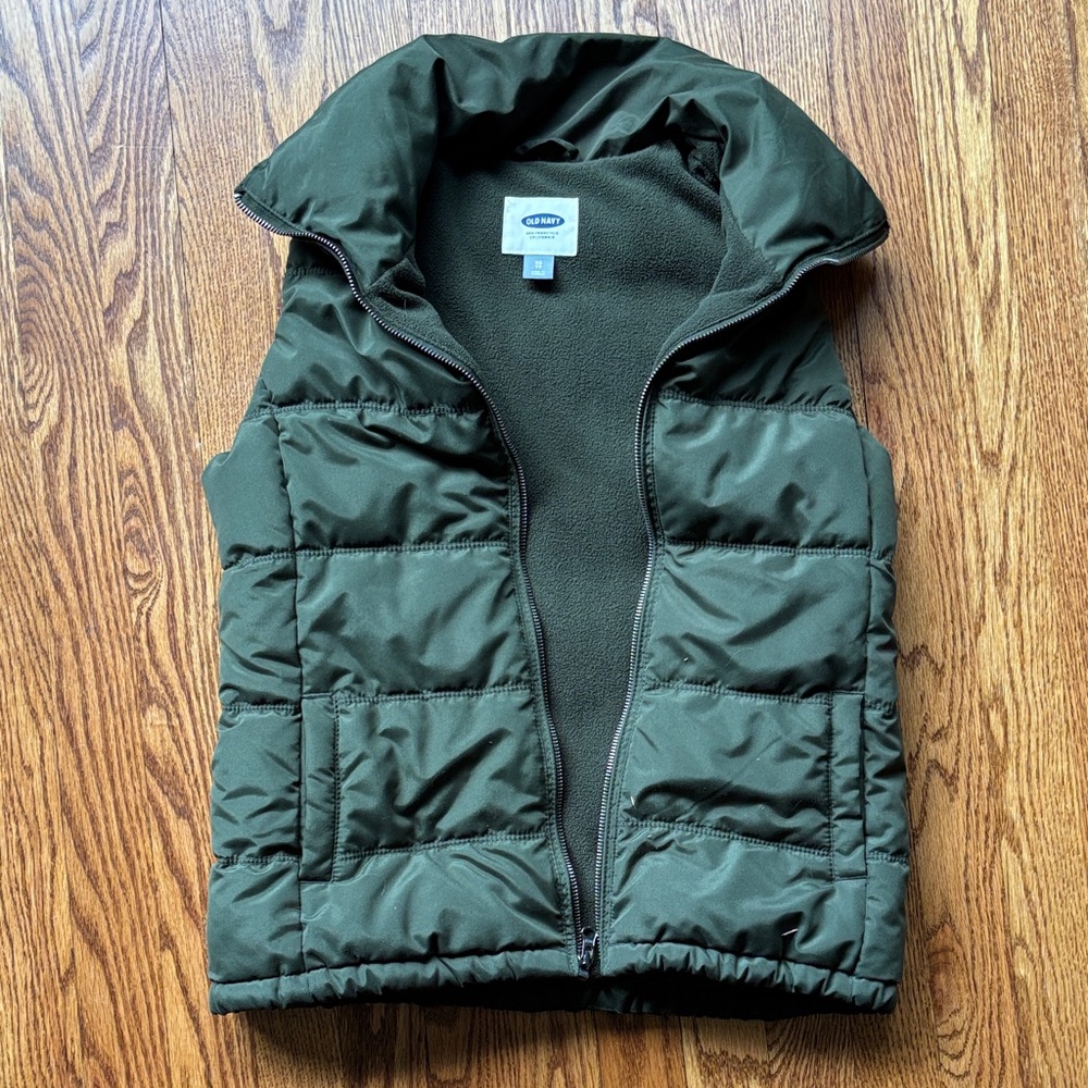 Old Navy Forest Green Puffer Vest